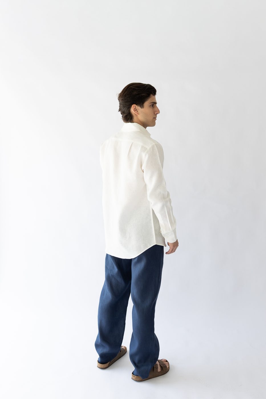 Pantalón Ka de lino en azul marino — Cachito de Lino